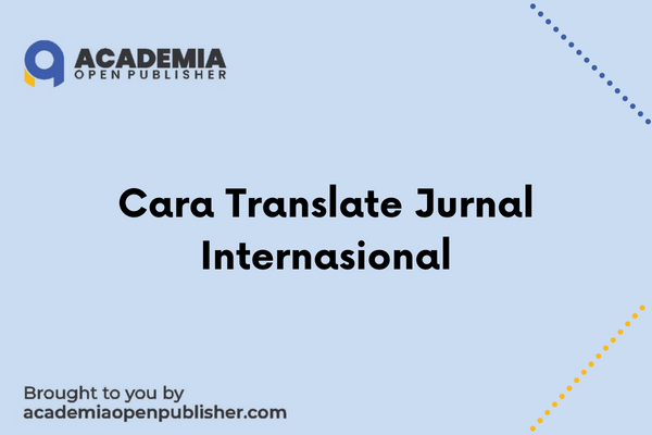 Cara Translate Jurnal Internasional