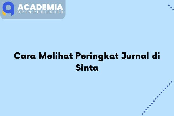Cara Melihat Peringkat Jurnal di Sinta.