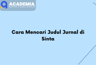 Cara Mencari Judul Jurnal di Sinta.